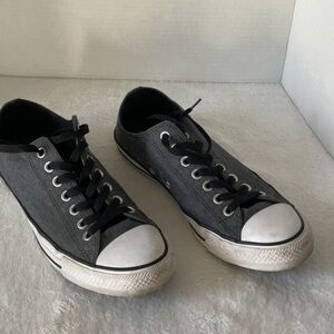Converse Black and White Sneakers with Rubber Toe Caps